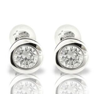 ピアス 18金 メンズ 鑑定書付 ダイヤモンド SIクラス 一粒 大粒 0.50ct ホワイトゴールドk18 18k スタッド 天然石ダイヤ 男性用 宝石