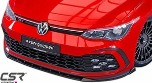 【M’s】VW ゴルフ8 GOLF8 GTI R-Line 前期 (2019y-) CSR フロントリップスポイラー (グロスブラック) エアロ パーツ 外装 000955 CSL466G