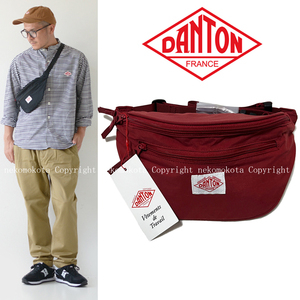 未使用 DANTON ナイロン タフタ ウエスト バッグ エンジ ボディ バッグ NYLON TAFFETA WEST BAG ウエスト ポーチ ダントン JD-7210 NTF