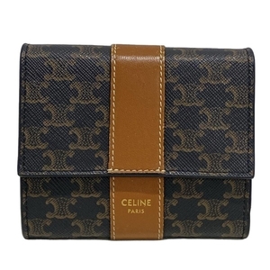 セリーヌ CELINE 3つ折り財布/ミニ/コンパクト 10D572BZ9.04L トリオンフ スモール トリフォールド ウォレット レザー 財布