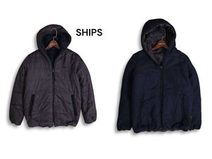 Snugpak × SHIPS スナグパック × シップス 秋冬 MOON生地★ リバーシブル 中綿 ウール ジャケット ブルゾン Sz.L メンズ　I4T04041_C#N