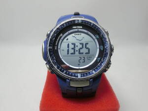 【№7054-O7001G】中古品：CASIO カシオ プロトレック 電波ソーラー PRW-3000 メンズ腕時計 　作動品　現状品