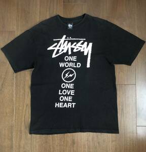 stussy × fragment ステューシー × フラグメント コラボ Tシャツ One World One Love One Heart // ビンテージ 初期 藤原ヒロシ Shawn