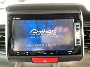 H24年式　ホンダ　純正　ナビ　Gathers ギャザズ　N-BOX JF1 G Lパッケージから取り外し　取説付き