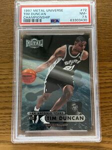 1997-98 Skybox Metal Universe Championship #72 Tim Duncan RC Rookie