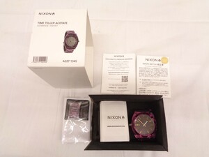 08A004 NIXON TIME TELLER ACETATE ベルベットパープルカラー ジャンク 中古現状品