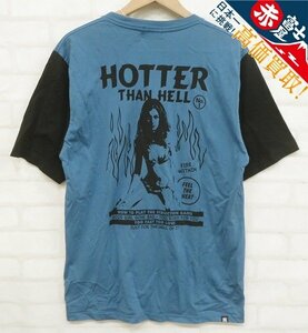 8T4054【クリックポスト対応】HYSTERIC GLAMOUR HOTTER THAN HELL 半袖Tシャツ 02202CT19 ヒステリックグラマー