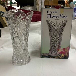 クリスタル フラワーベース 花瓶 花器 クリスタル花器