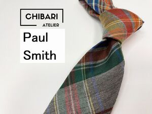 【超美品】PaulSmith　ポールスミス　チェック柄 ネクタイ 3本以上 送料無料 メンズ グレイ　1204155