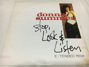 DONNA SUMMER STOP LOOK & LISTEN 12inch ドナ サマー 