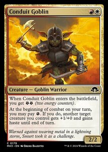 MTG ■金/英語版■ (179)《電達ゴブリン/Conduit Goblin》★FOIL★ MH3 金C