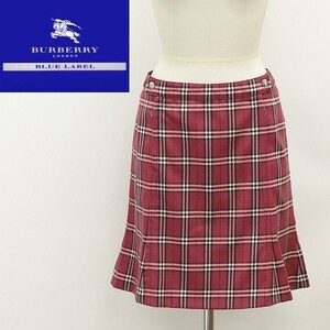 ◆BURBERRY BLUE LABEL バーバリー ブルーレーベル ストレッチ チェック柄 スカート 36