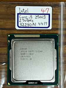 CPU Intel Core i5 2500S 2.70GHz 3228C151-4419 動作チェック済 ジャンク No.47