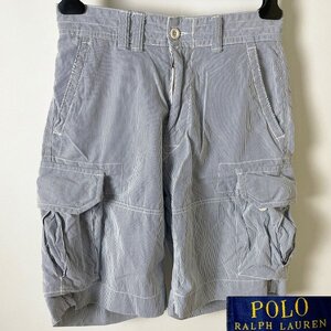 【クラシック ポロチノ スリランカ製】Polo Ralph Rauren ポロラルフローレン コットン シアサッカー カーゴ ショーツ ショート パンツ W29