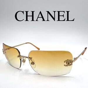 CHANEL シャネル サングラス 度なし 4017-D リムレス ケース付き