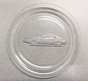 日産自動車 スカイライン ガラス皿 インテリア小物 送料230円 SKYLIN EIMAGE CUT GLASS 直径約18.8㎝ 重さ300ｇ コレクション レア