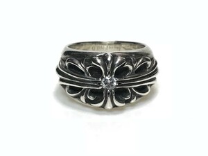 正規品☆CHROME HEARTS☆クロムハーツ/ 16号程度 / フローラル リング ダイヤモンド ダイヤ / 指輪 / シルバー925/定価:30万/美品