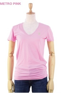 新品 アウトレット 18674 レディース Mサイズ Tシャツ ピンク polo ralph lauren ポロ ラルフ ローレン 