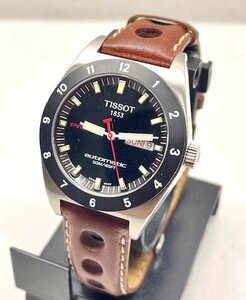 【稼働品】TISSOT　PRS516　T91.1.483.51　デイデイト　自動巻き　メンズ　Tスポーツ　黒文字盤　整備不明の為ジャンク