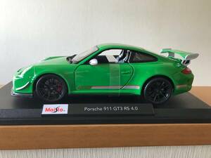 ラスト 希少 レア Maisto マイスト 1:18 6+ Porsche 911 GT3 RS 4.0 グリーン