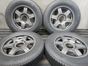 J4T7952■175/80R16 BRIDGESTONE BLIZZAK DM-V3 社外ホイール 5.5J 5H PCD139.7★条件付送料無料★2020年 超バリ溝 9分山以上 ジムニー