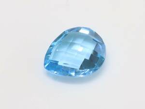 キレイです！両面チェスカット スイスブルートパーズペアシェイプ 4.83ct