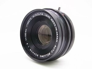 p297 MINOLTA LENS AUTO BELLOWS ROKKOR 100mm f4 USED