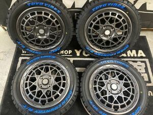 ◆SALE 1000円～!! ウェッズ MUDVANCE TYPE M 15×4.5J+45 100/4H TOYO OP R/T 165/60R15 新品タイヤ付き デリカミニ/ハスラー/キャスト他