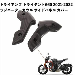 バイク用品 Triumph トライアンフ トライデント660 2021-2022 カーボンファイバー ラジエーターカウル サイドパネル カバー