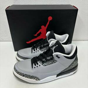 NIKE AIR JORDAN 3 RETRO Wolf Grey 136064-004 size 11 美品 黒タグ付 ナイキ エアジョーダン AJ3 レトロ ウルフグレー スニーカー 29cm