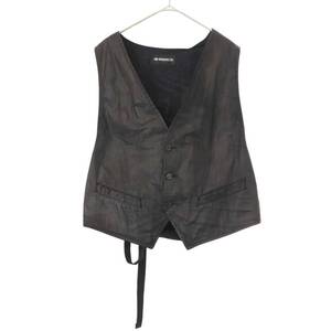 ANN DEMEULEMEESTER アンドゥムルメステール 23SS コーティングジレベスト 2301-W-WA03-FA252-099 ブラック 40 IT36GBED4HUU