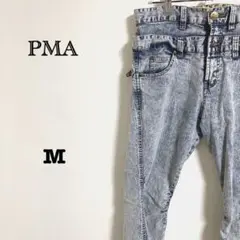 【PMA】デニムパンツ スキニー ジーパン ジーンズ ハート ヒョウ柄