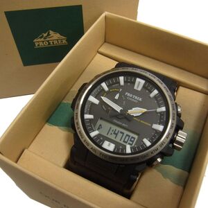 美品 定価57,200円☆CASIO カシオ PRO TREK 腕時計 プロトレック クライマーライン 電波 ソーラー PRW-61-1AJF メンズ