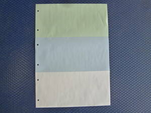 事務用品 伝票 メモ用紙 A3 3色カラー 3分割 ミシン目付 リング 2穴 1箱(1000枚入) 未開封