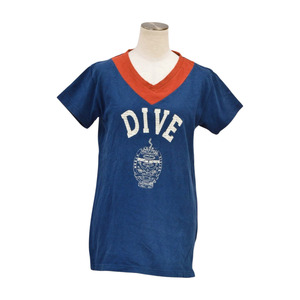 キャピタル KAPITAL Tシャツ Vネック DIVE ネイビー 日本製 サイズ 1 コットン レディース F-S4649