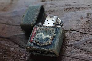 ヴィンテージZIPPO★　2003 EVISU エヴィスデニム貼 ds255