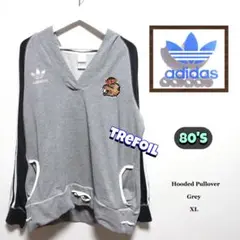 80s Adidas カレッジ パーカー 白タグ アディダス トレフォイル