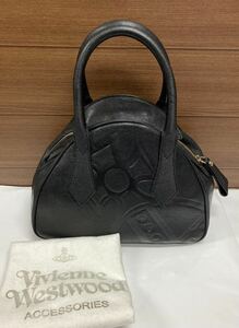 ほぼ未使用 ♪ ヴィヴィアンウエストウッド ハンドバッグ ブラック 黒 保存袋付 Vivienne Westwood 極美品 未使用に近い バッグ 