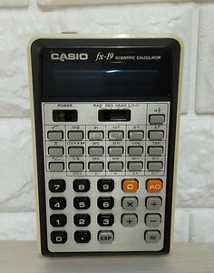 通電確認済み　CASIO　fx-19 SCIENTIFIC CALCULATOR　昭和レトロ 関数電卓 計算機 電卓 当時物　(3)