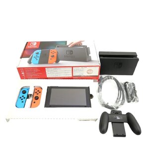 1円スタート 任天堂 Nintendo ニンテンドー Switch スイッチ 本体 HAC-001 joycon ネオンブルー レッド 充電器 箱付き ゲーム 通電確認済み