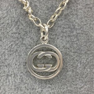 GUCCI　グッチ　Ag925　インターロッキングG　ネックレス　総重量16.2g　箱付き【CLAQ9063】