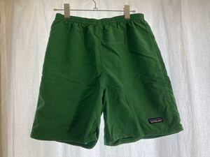 中古 廃盤 訳あり メンズXS patagonia baggies shorts long 7インチ dil green パタゴニア バギーズ ショーツ ロング グリーン 緑