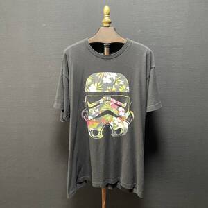 【期間限定SALE】USA 古着 STAR WARS スターウォーズ プリント キャラクター Tシャツ メンズXL 大きいサイズ 黒 ストームトルーパー BA1714