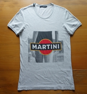 DOLCE&GABBANA ドルチェ＆ガッバーナ グレー系 「MARTINI」 半袖Tシャツ Size44 メンズ