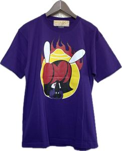 極美品 SKOLOCT プリント Tシャツ パープル PURPLE 紫 スコロクト Tee 裏原宿 日本製 スコロクト