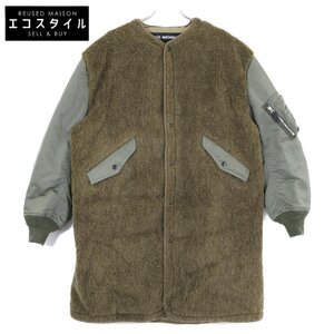 美品 JUNYA WATANABE COMME des GARONS ジュンヤワタナベコムデギャルソン AD2022 JJ-J017 MA-1ドッキングミリタリーコートS レディース