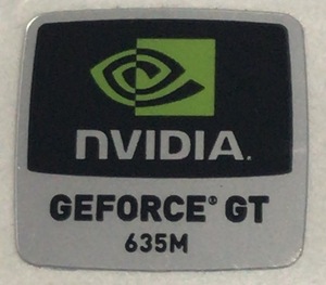 ■新品・未使用 ■10枚セット【NVIDIA　GEFORCE GT 635M】エンブレムシール【18*18㎜】送料無料・追跡サービス付き☆P178