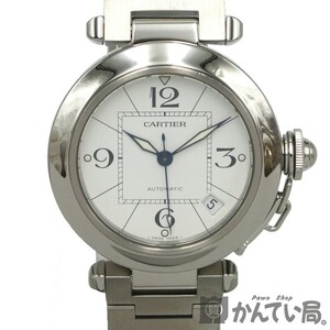 20218 Cartier【カルティエ】パシャC W3174M7 ボーイズ 自動巻き 腕時計 SS ホワイト文字盤 ウォッチ【OH&仕上げ済み】USED-A