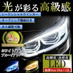 オープニング付き LEDシーケンシャルウインカー ホワイト/アンバー