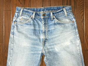 リーバイス Ｌｅｖｉ’ｓ ひげ落ち ブーツカット ブルー ジーンズ ダメージ リペア デニム パンツ ジッパーフライ ジーパン 日本製